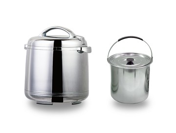 【GOLDEN FIRE 火牌】CL-889A S/S 燜燒鍋 6.0L 銀色-IH爐可用鍋