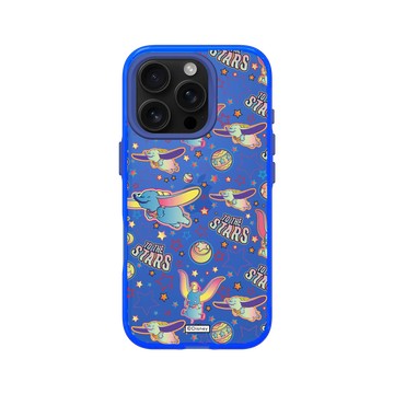 iPhone 16 Pro Clear 激光藍 - 迪士尼-經典系列 Disney Classics - 小飛象 Dumbo - Retro Pattern