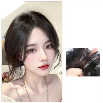 [米蘭精品] 現貨+預購 假瀏海全真髮髮片透氣假髮片輕量免打理隱形增髮量-自然直髮際線-修飾髮際線女假髮2款74lf87