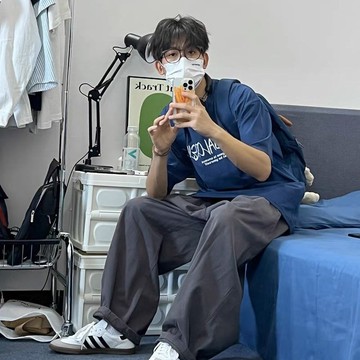 限時下殺 日系男裝 寬褲 闊腿褲 休閒褲 長褲 直筒褲 新款棉質日系街頭復古cityboy灰色寬鬆直筒闊腿休閒褲男女長褲