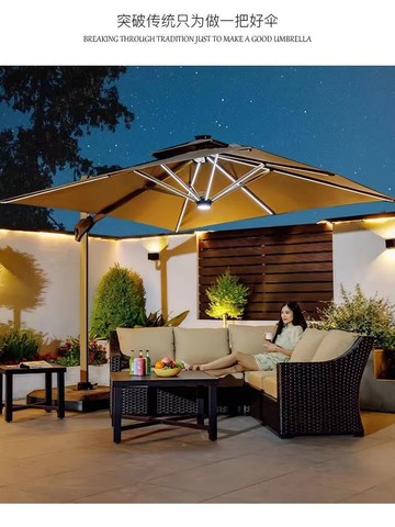 免運 戶外遮陽傘 商用擺攤遮陽傘 沙灘遮陽傘 庭院遮陽傘 釣魚傘 天幕 高檔雨傘戶外遮陽傘液壓電動羅馬傘庭院花園別墅露臺室外太陽傘秒開可定制