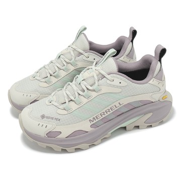 Merrell 登山鞋 Moab Speed 2 GTX 女鞋 米白 紫 防水 黃金大底 抓地 緩衝 戶外鞋 ML038510