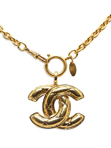 CHANEL Pre-Owned - 1970-1980 CC Pendant Necklace costume bracelet - women - Gold Plated - One Size