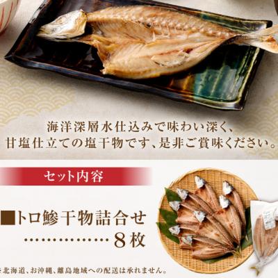 ふるさと納税 室戸市 トロ鯵の干物セット定期便　あじ干物