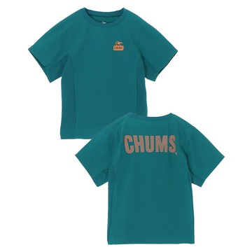 CHUMS 中大童 Kids Airtrail Stretch CHUMS T-Shirt短袖上衣 藍綠