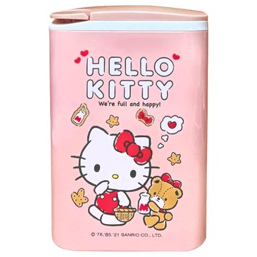 SANRIO 三麗鷗 HELLO KITTY餅乾按壓式垃圾桶  粉色  13.5 x 13.5 x 19cm