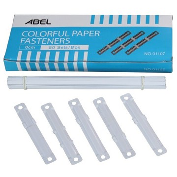 領券折50 【史代新文具】力大ABEL 01107 白色 塑膠原子夾 (1盒50組)