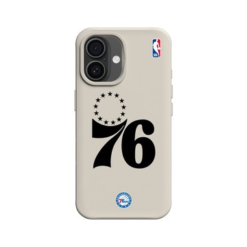 iPhone 16 SolidX 貝殼灰 - NBA - B&W-費城76人 Philadelphia 76ers B&W