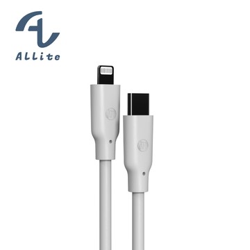 [萬摩科技]Allite 1.5 M 液態矽膠充電線（USB-C to Lightning）冷霧灰