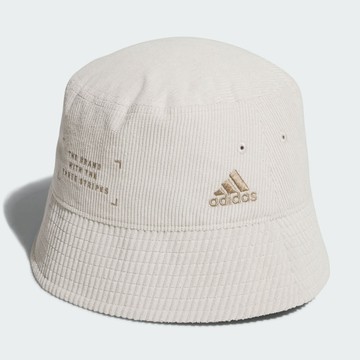 【ADIDAS】MH BUCKET SE 男女款 米白色 漁夫帽 燈芯絨-JH3716