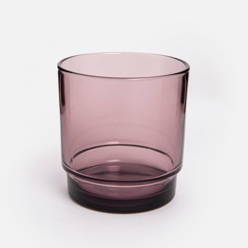 伊登可堆疊玻璃水杯280mL 圓型紫色