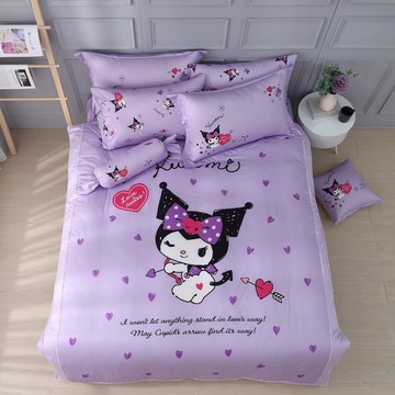 庫洛米-床包兩用被組-酷萌花園-酷萌款-正版授權-100%精梳棉