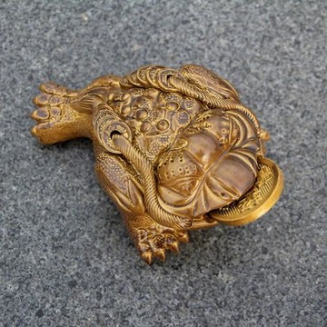 宜興紫砂變色茶寵招財金蟾蟾蜍寵物精品擺件可養創意茶盤茶具配件