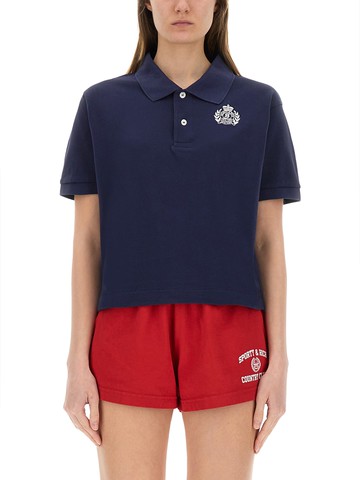 sporty & rich cotton pique polo