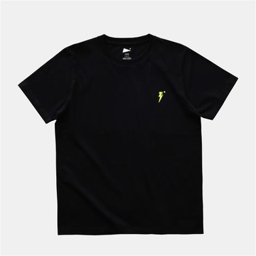 2025夏季閃電薄款柔軟簡約印花短袖純棉磨毛圓領直筒t恤男