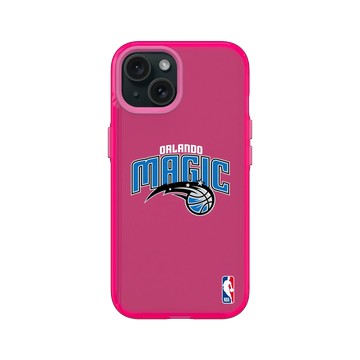 iPhone 15 Clear 粉漾桃 - NBA - Logo-奧蘭多魔術 Orlando Magic - Light