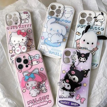 卡通可愛三星s23ultra手機殼s24+個性s20+軟殼s21fe防摔s22ultra全包s20fe創意s21plus硅膠s21帶支架a53/a32