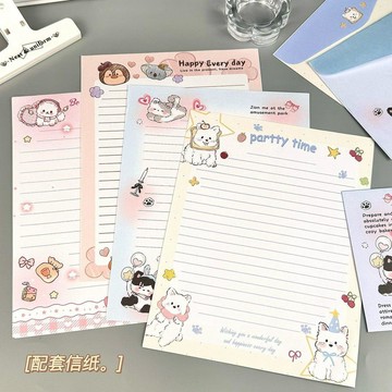 ✨MIMI 🎈台灣出貨 開學季幸運明信片 手寫信箋 祝福賀卡可愛動物信封信紙套裝ins風高顏值卡通手寫祝福留言信箋紀念