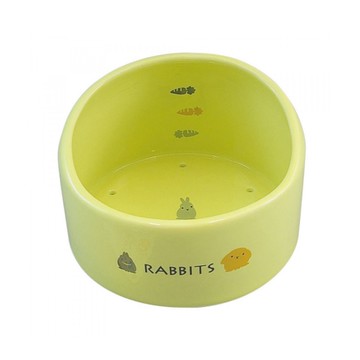 MARUKAN 陶瓷透氣加高兔食碗  綠色  1入