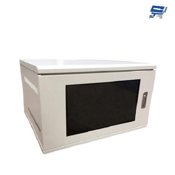 昌運監視器 19吋 鐵製壁掛式機箱 客製款 6u-500 改強化玻璃門 機箱 機櫃