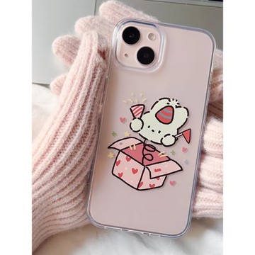 ins風驚喜兔子適用于蘋果12/13/14/15/16/17proMax手機殼軟iPhone11/15可愛