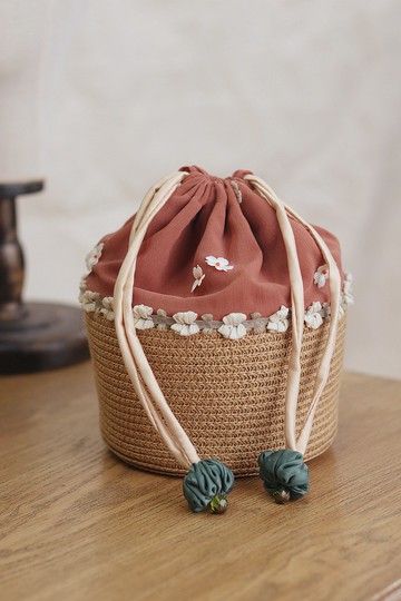 參加聚會的草編包包 水桶包