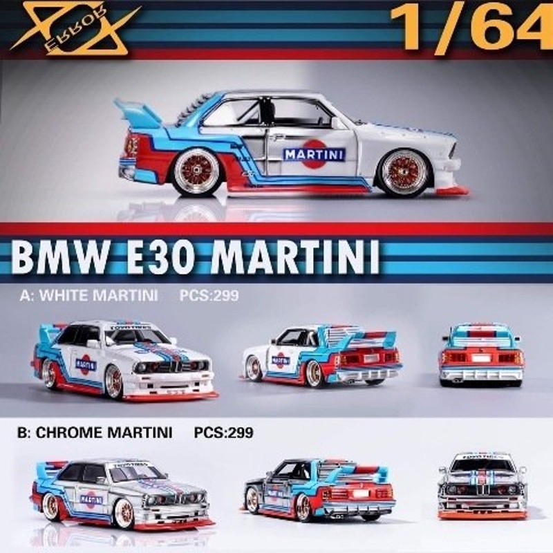 新品 404 Error 1/64 BMW E30 M3 Martini マルティーニ ホワイト 299台 