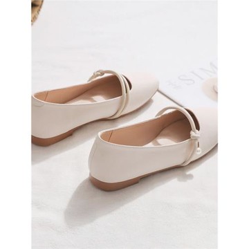 瑪麗珍鞋2026年春季新款淺口平底晚晚鞋溫柔仙女風豆豆鞋女單鞋女