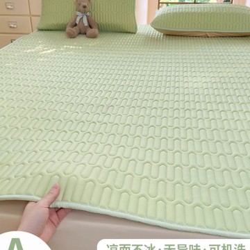 乳膠涼席母嬰a類三件套2025新款夏季可水洗兒童冰絲床笠床單單件