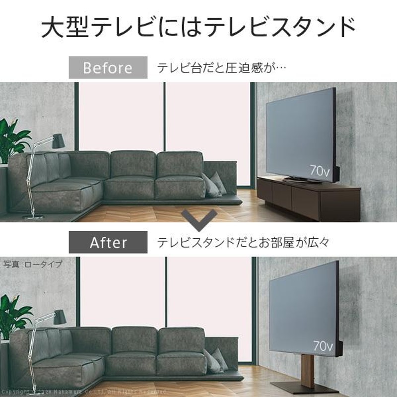 テレビ台 WALLインテリアテレビスタンドS1 ハイタイプ 32~80v対応 大型