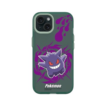 iPhone 15 Clear 憂墨綠 - 寶可夢 Pokemon - 戰鬥系列-耿鬼