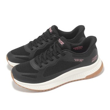 Skechers 休閒鞋 Bobs Squad 4-Staple Look Slip-Ins 女鞋 黑 健走 厚底 117624BLK