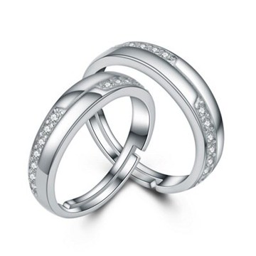 現貨+預購 925純銀戒指鑲鑽銀飾(單入)-簡單低調幸福聖誕節七夕情人節生日禮物男女配件73an62【獨家進口】【米蘭精品】