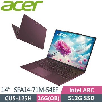 ACER Swift AIR SFA14-I31-35YN 綠(C3-304/8G/512G PCIe/W11/WUXGA/14) 美型輕薄筆電