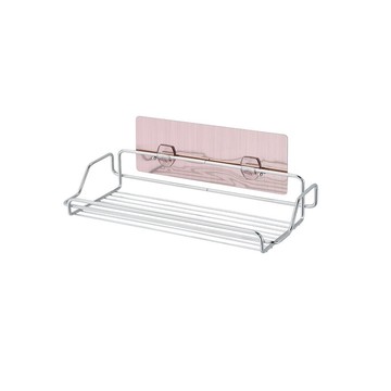 PMU 必美優 3T隨您貼功能掛勾系列 低置物架 免釘免鑽 不損牆面 安裝簡易 不留殘膠  1個  銀色