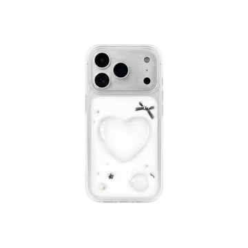 【Pure Clear】晶透愛心 滴膠全包防摔iPhone 手機殼