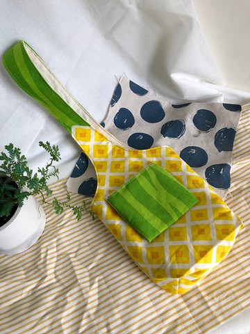 鳳梨造型環保飲料提袋 可收納