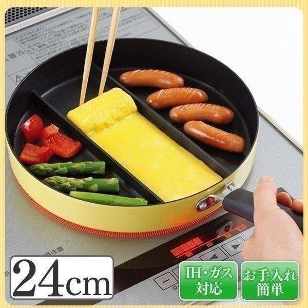 卵焼き器 フライパン センターエッグトリプルパン アーネスト IH IH対応 ガス対応 卵1個 1人用 小さい お弁当 ウィンナー 76728 分割  エッグトリプルパン 通販 LINEポイント最大0.5%GET LINEショッピング