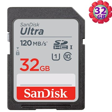 SanDisk 32GB 32G SDHC【120MB/s】SD Ultra UHS-I UHS C10 Class 10 SDSDUN4-032G 相機記憶卡｜滿額領券最高現折$220