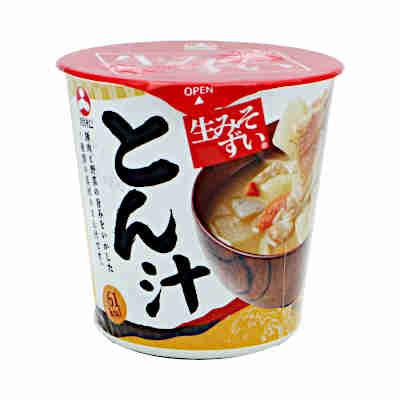 送料無料 生みそずい とん汁 カップ 旭松食品 6食入