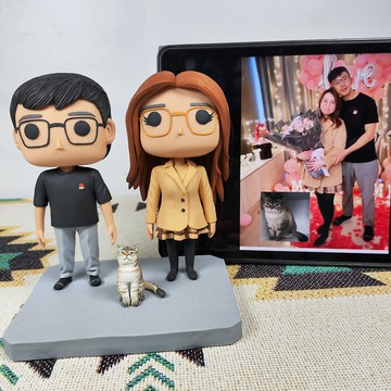 客製化3D人像公仔 訂製手工Funko Pop情侶父母夫妻結婚週年禮物