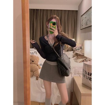 Yukiss【疊穿系列！巨顯瘦高彈兩件套上衣T恤～】