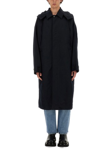 bottega veneta hooded trench coat