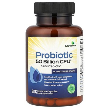 Futurebiotics, 益生菌 + 益生元，60 粒素食膠囊