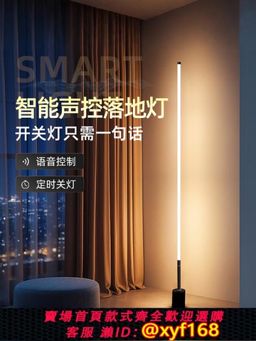 {可打統編 保固一年}落地燈智能語音感應臥室床頭立式客廳沙發臺燈高級感輕奢家用閱讀