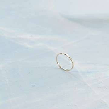 切面戒 簡約款 上班輕鬆帶 14K 包金 注金 水洗不退色