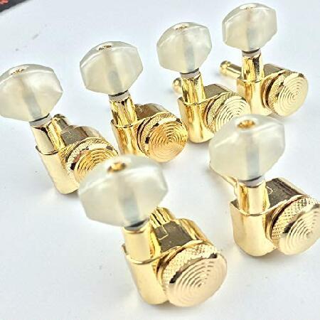 Guitar Parts Gold Guitar Locking Tuners Electric Guitar Machine Tuners JN-07SP Lock Tuning Pegs (with Packaging) (Color: 3R 4L)