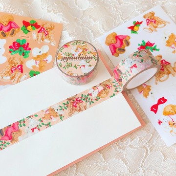 Holly bear 和紙膠帶