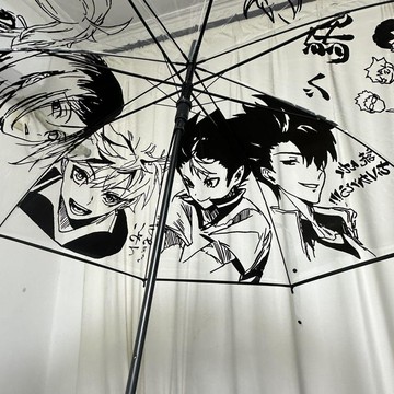 排球少年痛傘透明雨傘日向翔陽繪畫動漫周邊穀子禮物創意半自動傘