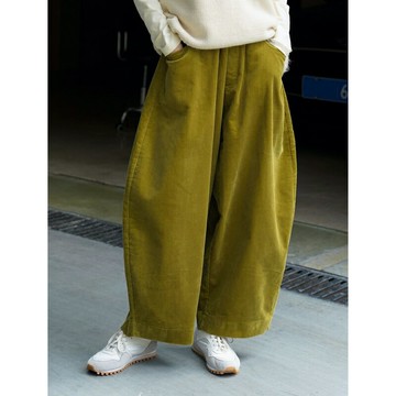 【巴黎精品】現貨+預購 休閒褲闊褲長褲-純棉燈芯絨簡約高腰女褲子3色a1ea1